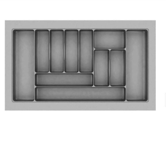 DIVISÃO DE TALHERES 820X480X50MM CINZA BRILHANTE 0807-CZ BRIL CANGO