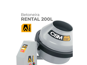 BETONEIRA RENTAL 200LT MONOFÁSICA 1CV 220V CSM