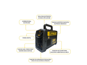 INVERSOR DE SOLDA KISL-165S COM MÁSCARA 5269.0 LYNUS
