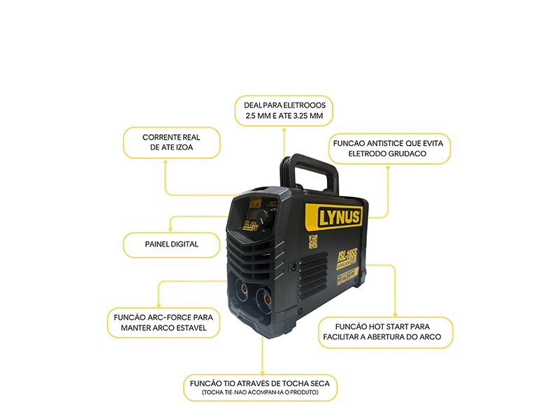 INVERSOR DE SOLDA KISL-165S COM MÁSCARA 5269.0 LYNUS