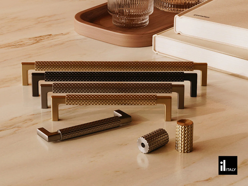 PUXADOR ZIGRINATO IL1780 PRETO 128MM ITALY LINE