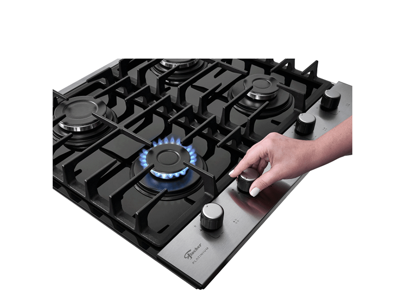 FOGÃO COOKTOP 4Q PLATINIUM GAS VD PT 33800-92121 BIVOLT FISCHER