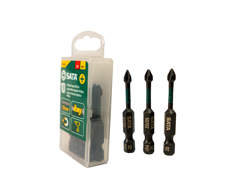 JOGO DE BITS DE IMPACTO PHILLIPS 1" 50MM COM 10 PEÇAS ST59702 SATA