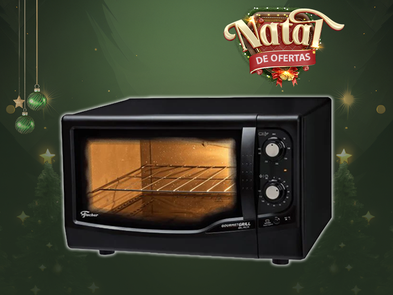 FORNO ELÉTRICO GOURMET GRILL 44L 1.775W PRETO 9741(79186) 220V FISCHER
