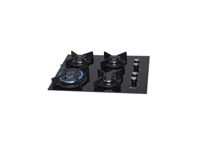 FOGÃO COOKTOP FISCHER 4Q TRIPLA CHAMA INFINITY TREMPE DE FERRO MESA VIDRO BIVOLT 26297-57076