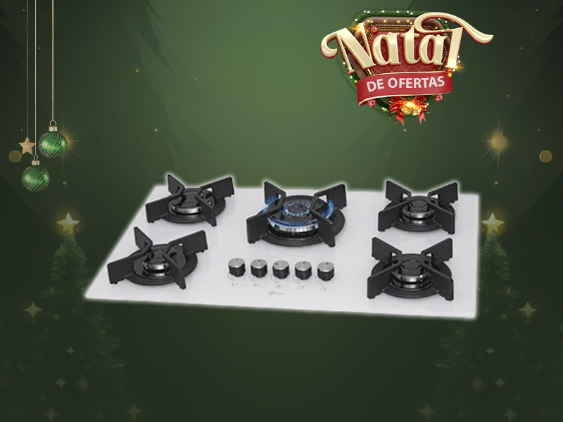 FOGÃO COOKTOP FISCHER 5Q TRIPLA CHAMA INFINITY BRANCO BIVOLT 26298.62470