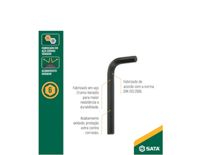 CHAVE HEXAGONAL CURTA 4MM ST84310L SATA