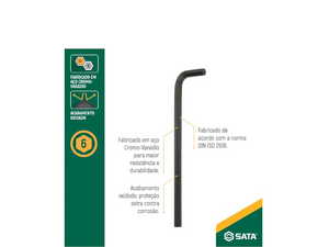 CHAVE HEXAGONAL LONGA 7/32" ST84603L SATA