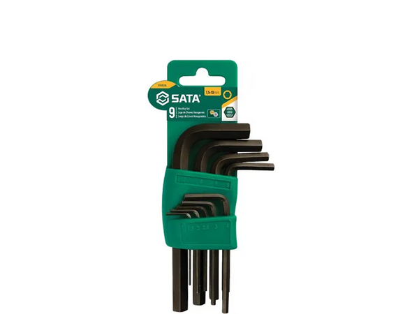 JOGO CHAVE HEXAGONAL 1,5 A 10MM COM 9 PEÇAS ST09129L SATA