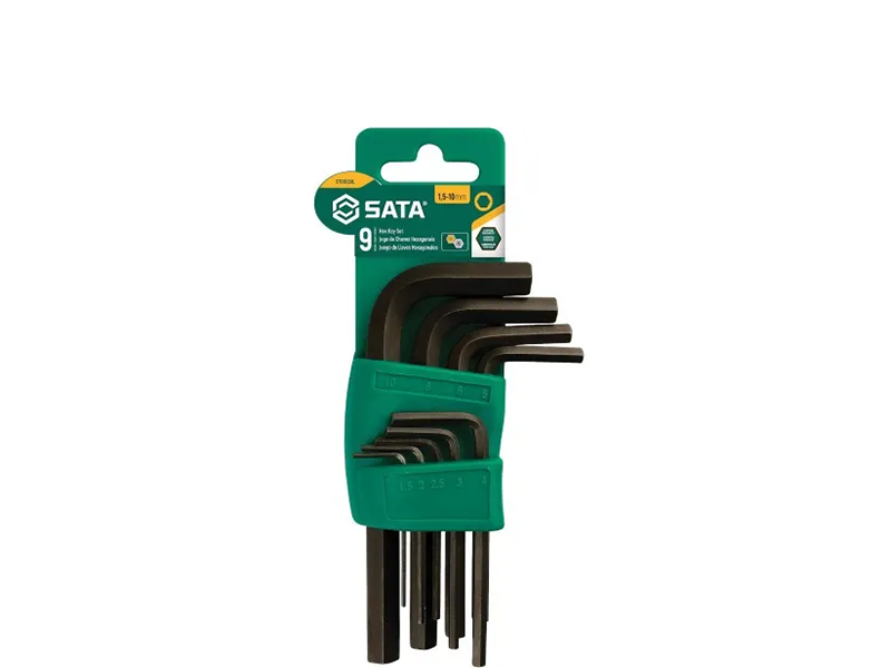 JOGO CHAVE HEXAGONAL 1,5 A 10MM COM 9 PEÇAS ST09129L SATA