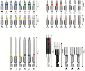 JOGO DE BITS PARA APARAFUSAR COM 43 PEÇAS 2607017164 BOSCH