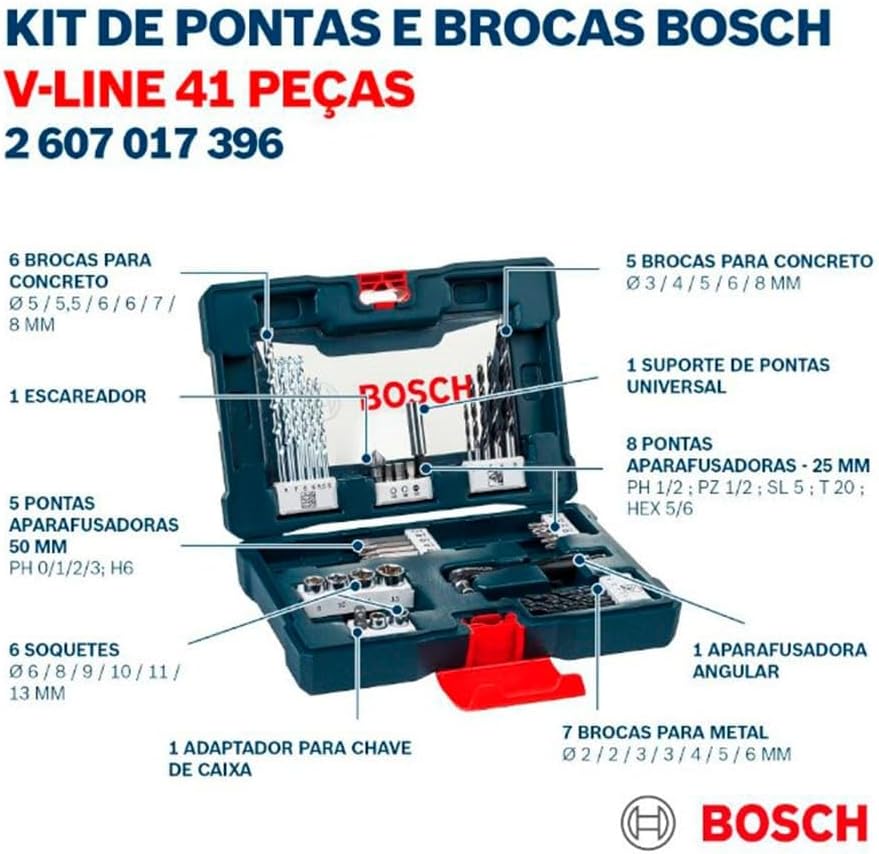 KIT DE PONTAS E BROCAS X-LINE COM 54 PEÇAS 2607017507 BOSCH