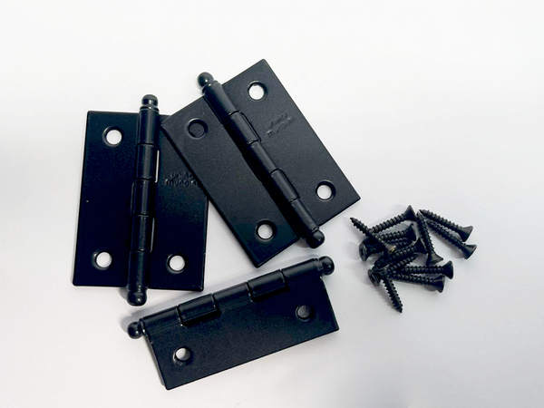 DOBRADIÇA AÇO LEVE 2"X1.1/2" PRETO 621506 COM 3 UNIDADES 621506 UNIÃO MUNDIAL