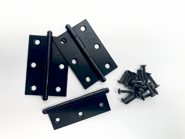 DOBRADIÇA AÇO LEVE 2.1/2"X1.5/8" PRETO COM 3 PEÇAS 622506 UNIÃO MUNDIAL