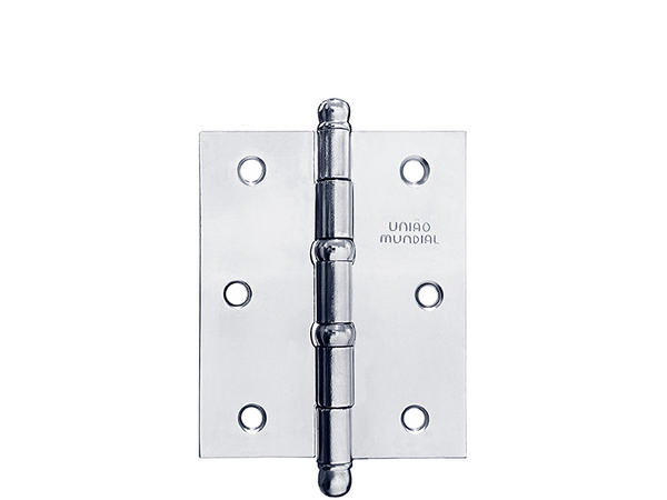 DOBRADIÇA AÇO 3" X 2.1/2" CROMADA COM ANEL 625704 UNIÃO MUNDIAL