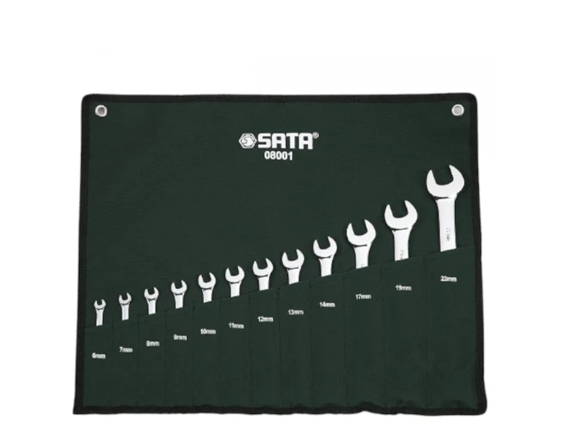 JOGO DE CHAVE COMBINADA DE 6 A 22MM COM 12 PEÇAS ST08001G SATA