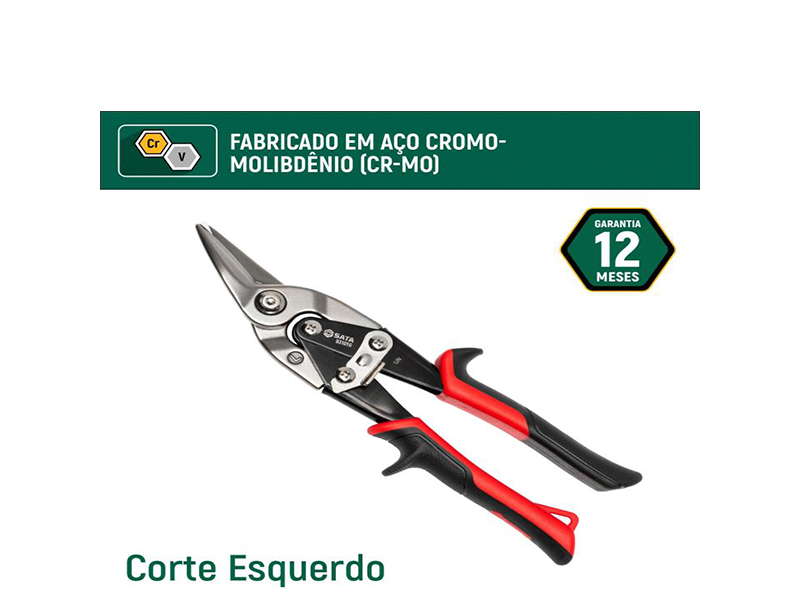 TESOURA CHAPA 10" TIPO AVIAÇÃO ESQUERDO ST93101G SATA