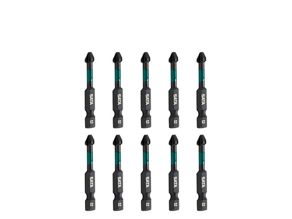 JOGO DE BITS DE IMPACTO PHILLIPS 3" 50MM COM 10 PEÇAS ST59704 SATA