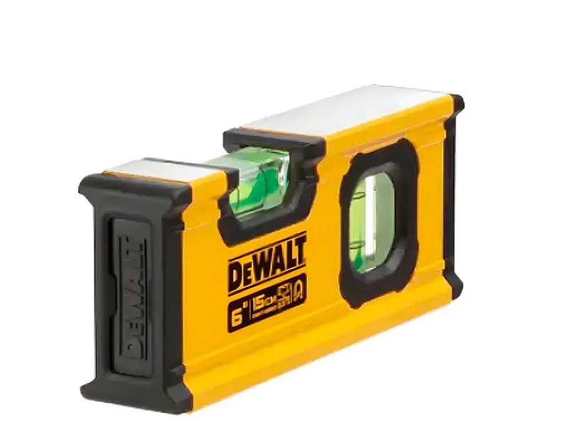NÍVEL DE ALUMÍNIO 6" 15CM COM 2 BOLHAS DWHT42802 DEWALT