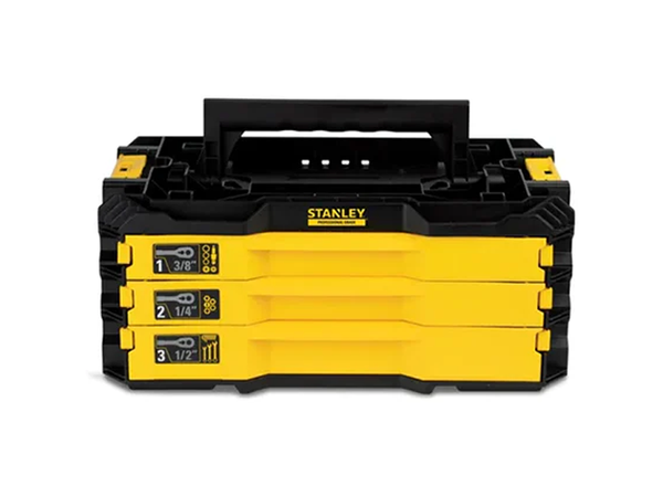 KIT CAIXA DE FERRAMENTAS MECÂNICAS COM 203 PEÇAS STMT17993-LA STANLEY