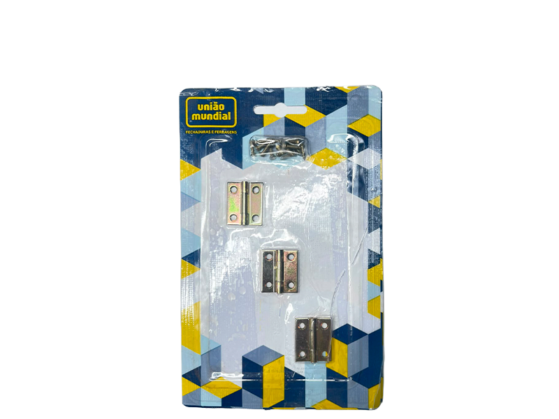 DOBRADIÇA ACO 1" X 7/8" BICROMATIZADA 622602 UNIÃO MUNDIAL