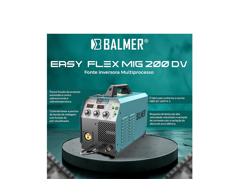 INVERSOR DE SOLDA FLEX MIG 200DV 127/220V 30179593 BALMER