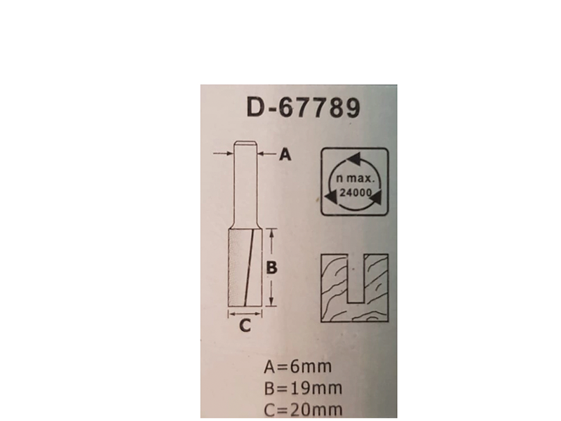 FRESA PARALELA RETA 06X20MM D-67789 MAKITA