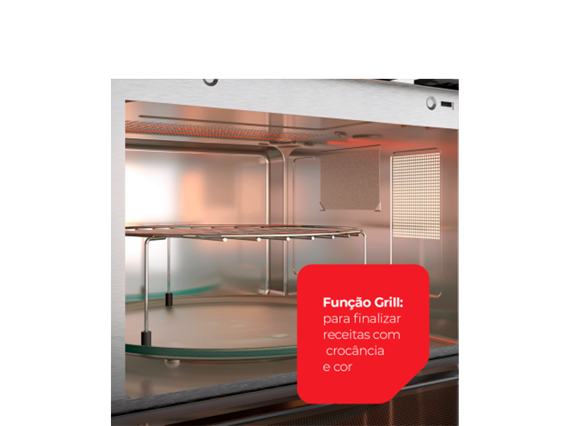 FORNO MICRO-ONDAS DE EMBUTIR 25 LITROS INOX 39070(108541) FISCHER