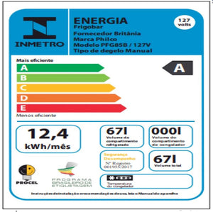 FRIGOBAR 67LTS BRANCO 220V PHILCO