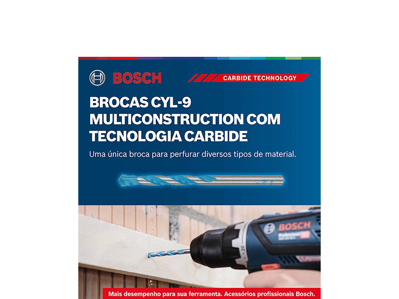JOGO DE BROCAS MULTIMATERIAL CYL-9 COM 7 PEÇAS 2607010543 BOSCH
