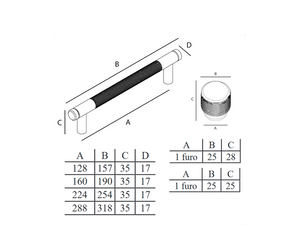PUXADOR ZIGRINATO IL1580 DOURADO 25X28MM ITALY LINE