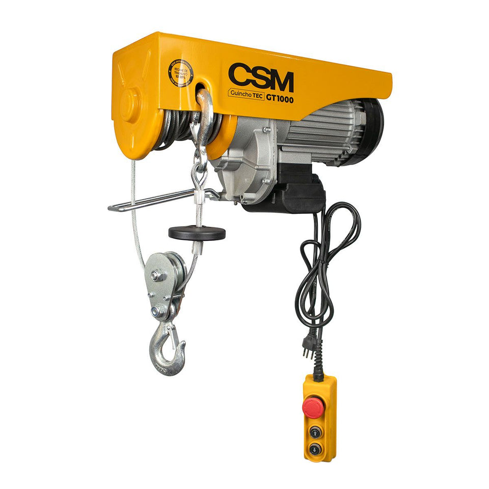 GUINCHO DE COLUNA ELÉTRICO TEC 500/1000KG MONOFÁSICO SEM CAÇAMBA CSM