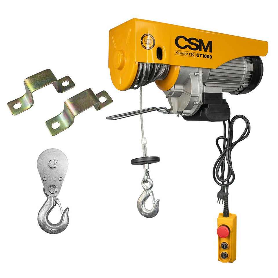GUINCHO DE COLUNA ELÉTRICO TEC 500/1000KG MONOFÁSICO SEM CAÇAMBA CSM