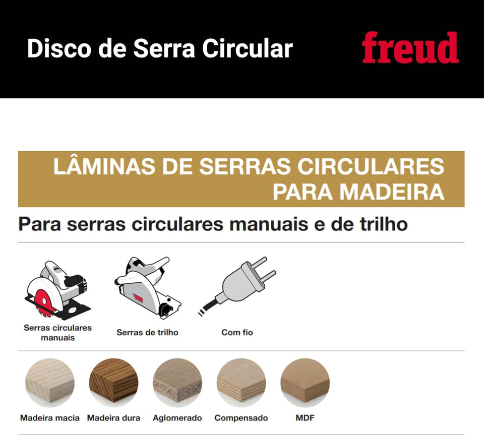 DISCO DE SERRA CIRCULAR 180X24X48D ALTERNADO FR09W002H FREUD