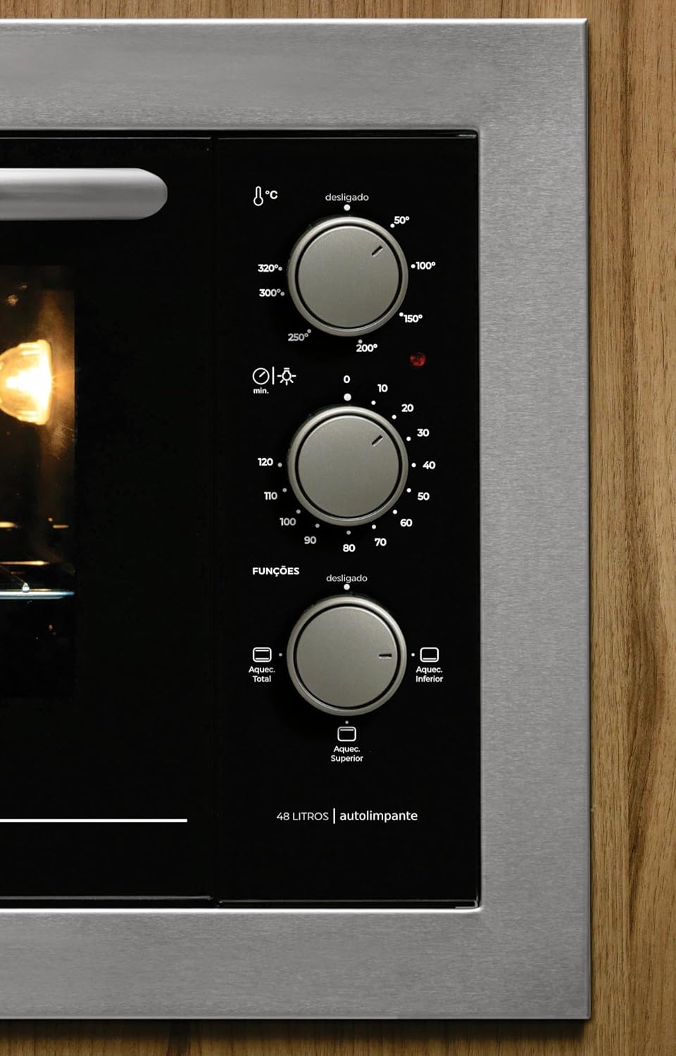 FORNO ELÉTRICO DE EMBUTIR FISCHER FIT LINE 48L 220V 34493(95486)