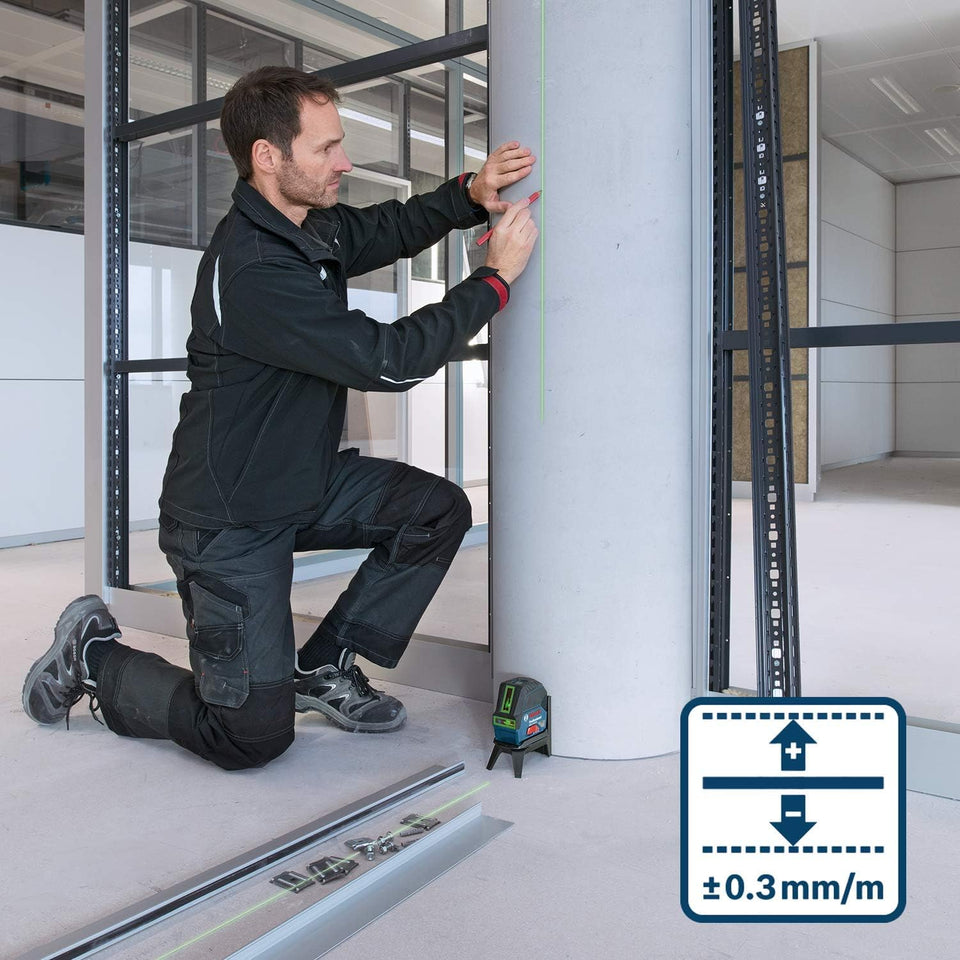 NIVEL A LASER VERDE 12MM COM SUPORTE ARTICULADO GLL 2-12G 0601063VD0 BOSCH