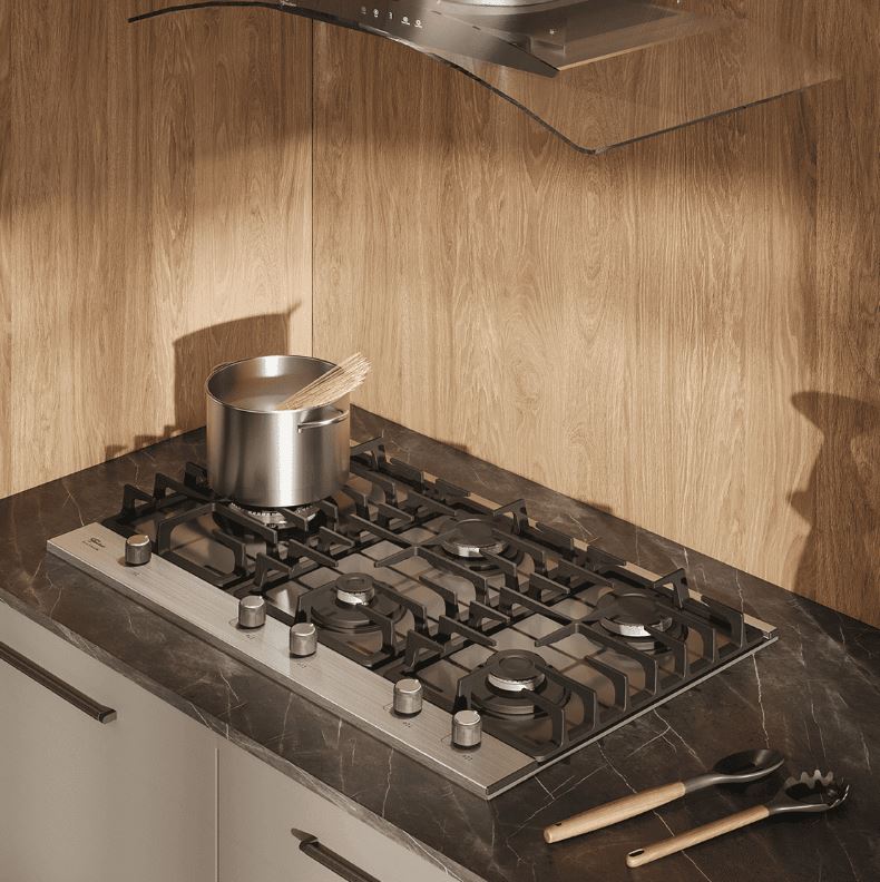 FOGÃO COOKTOP FISCHER 5Q TRIPLA CHAMA PLATINIUM TEMPRE DE FERROI MESA DE VIDRO PRETO BIVOLT 33810.92122