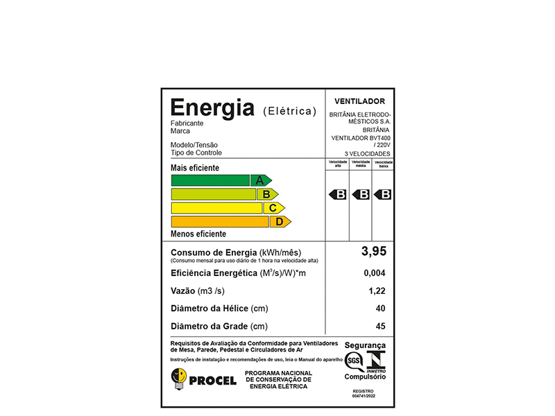 VENTILADOR BRITÂNIA 2 EM 1 MAXX FORCE TURBO BVT400 1.500W 220V
