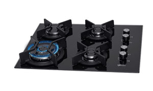 FOGÃO COOKTOP FISCHER 4Q TRIPLA CHAMA INFINITY TREMPE DE FERRO MESA VIDRO BIVOLT 26297-57076