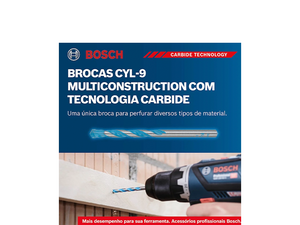 JOGO DE BROCAS MULTIUSO CYL-9 COM 4 PEÇAS 2607018285 BOSCH