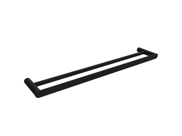 PORTA TOALHA DUPLO SOLANO INOX PRETO 600MM 24836 ITALY LINE