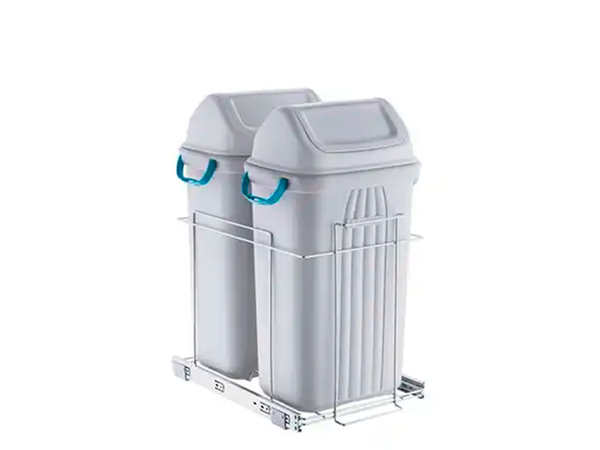 LIXEIRA DESLIZANTE DUPLA SEM BLIDAGEM CESTO 30L 600X370X500MM 2703 SCHMITT