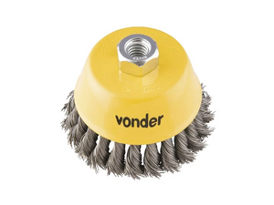 ESCOVA EM AÇO TIPO COPO 4" TRANÇADA 6325004140 VONDER