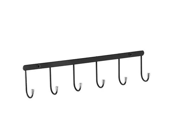 PORTA CINTOS PIATINA LIBERTY COM 6 GANCHOS PRETO FOSCO 0219 SCHMITT