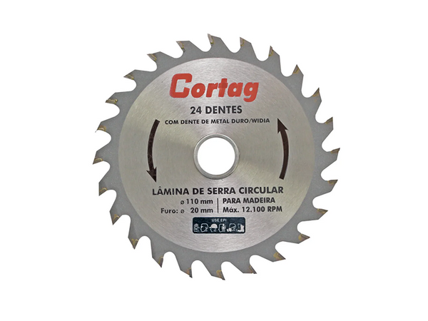 LÂMINA DE SERRA CIRCULAR 24D 110MM CORTAG