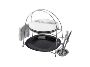 PORTA PRATOS / TALHERES / GUARDANAPOS ALICE CROMADO 1077 SCHMITT