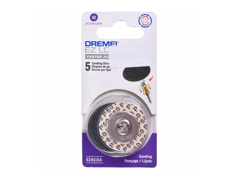 DISCO DE LIXA GRÃO 60 COM 5 PEÇAS EZ-LOCK 2615E411ADD DREMEL