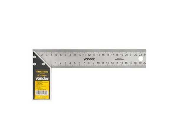 ESQUADRO DE ALUMÍNIO 08" 200MM 3550008000 VONDER