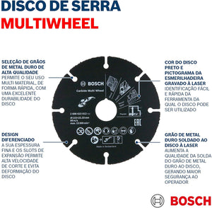 DISCO DE CORTE MULTIMATERIAL PARA ESMERILHADEIRA 125MM 2608623013 BOSCH