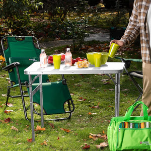 MESA DOBRÁVEL DE ALUMÍNIO 900X600MM TAMPO EM MDF 695838 PALISAD